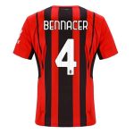 matchtröjor fotboll AC Milan Bennacer 4 Hemma tröja 2021-2022 – Kortärmad
