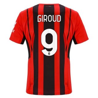 matchtröjor fotboll AC Milan Giroud 9 Hemma tröja 2021-2022 – Kortärmad