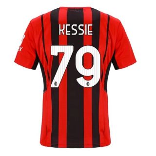 matchtröjor fotboll AC Milan Kessie 79 Hemma tröja 2021-2022 – Kortärmad