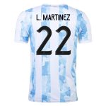 matchtröjor fotboll Argentina L. Martin 22 Hemma tröja 2021 – Kortärmad