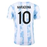 matchtröjor fotboll Argentina Maradona 10 Hemma tröja 2021 – Kortärmad