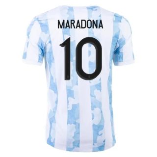matchtröjor fotboll Argentina Maradona 10 Hemma tröja 2021 – Kortärmad