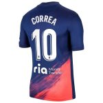 matchtröjor fotboll Atlético Madrid Correa 10 Borta tröja 2021-2022 – Kortärmad