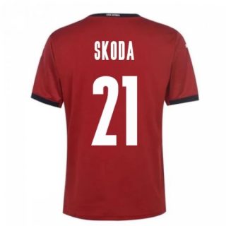 matchtröjor fotboll Tjeckien Skoda 21 Hemma tröja 2021 – Kortärmad