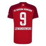 matchtröjor fotboll FC Bayern München Lewandowski 9 Hemma tröja 2021-2022 – Kortärmad