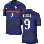 matchtröjor fotboll Frankrike Giroud 9 Hemma tröja 2020 2021 – Kortärmad