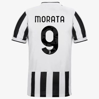 matchtröjor fotboll Juventus Morata 9 Hemma tröja 2021-2022 – Kortärmad