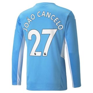 matchtröjor fotboll Manchester City João Cancelo 27 Hemma tröja 2021-2022 – Långärmad