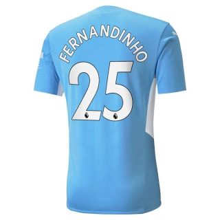 matchtröjor fotboll Manchester City Fernandinho 25 Hemma tröja 2021-2022 – Kortärmad