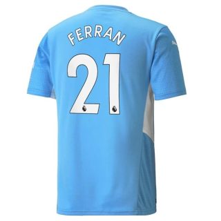 matchtröjor fotboll Manchester City Ferran 21 Hemma tröja 2021-2022 – Kortärmad