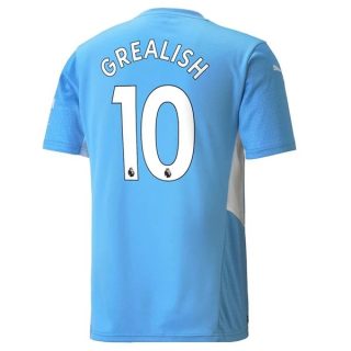 matchtröjor fotboll Manchester City Grealish 10 Hemma tröja 2021-2022 – Kortärmad