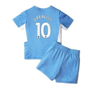 Fotbollströjor Manchester City Grealish 10 Barn Hemma tröja 2021-2022 – Fotbollströja
