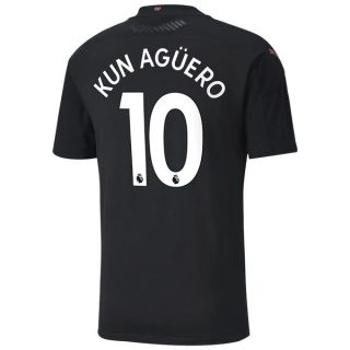 Fotbollströja Manchester City Kun Agüero 10 Borta tröjor 2020-2021