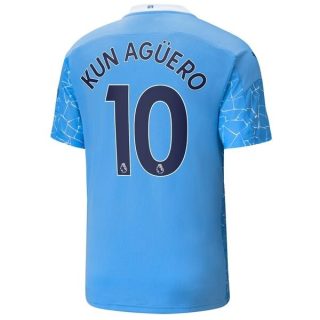 Fotbollströja Manchester City Kun Agüero 10 Hemma tröjor 2020-2021