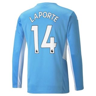 matchtröjor fotboll Manchester City Laporte 14 Hemma tröja 2021-2022 – Långärmad