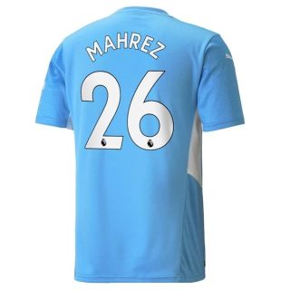 matchtröjor fotboll Manchester City Mahrez 26 Hemma tröja 2021-2022 – Kortärmad