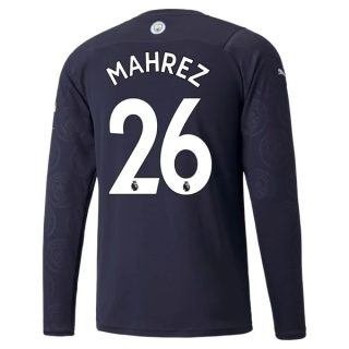 matchtröjor fotboll Manchester City Mahrez 26 Tredje tröja 2021-2022 – Långärmad