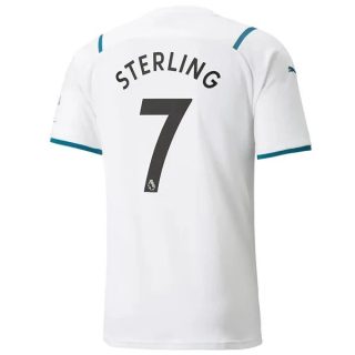 matchtröjor fotboll Manchester City Sterling 7 Borta tröja 2021-2022 – Kortärmad