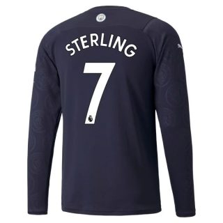 matchtröjor fotboll Manchester City Sterling 7 Tredje tröja 2021-2022 – Långärmad