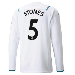 matchtröjor fotboll Manchester City Stones 5 Borta tröja 2021-2022 – Långärmad