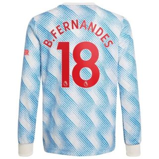 matchtröjor fotboll Manchester United B.Fernandes 18 Borta tröja 2021-2022 – Långärmad