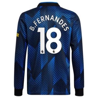 matchtröjor fotboll Manchester United B.Fernandes 18 Tredje tröja 2021-2022 – Långärmad