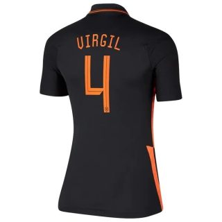 Nederländerna Virgil 4 Borta tröja Dam – fotbollströjor
