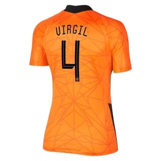 Nederländerna Virgil 4 Hemma tröja Dam – fotbollströjor