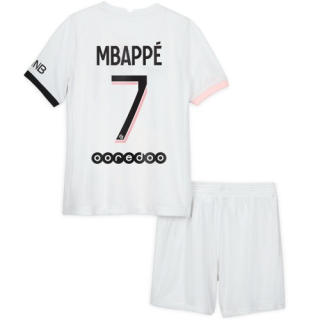 Fotbollströjor Paris Saint-Germain Kylian Mbappé 7 Barn Borta tröja 2021-2022 – Fotbollströja