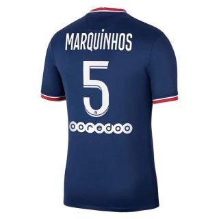 matchtröjor fotboll Paris Saint Germain PSG Marquinhos 5 Hemma tröja 2021-2022 – Kortärmad