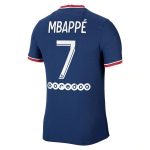 matchtröjor fotboll Paris Saint Germain PSG Mbappé 7 Hemma tröja 2021-2022 – Kortärmad
