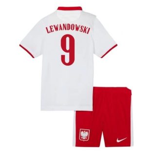 Fotbollströjor Polen Lewandowski 9 Barn Hemma tröja 2021 – Fotbollströja