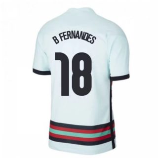 matchtröjor fotboll Portugal B.Fernandes 18 Borta tröja 2021 – Kortärmad