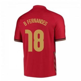 matchtröjor fotboll Portugal B.Fernandes 18 Hemma tröja 2021 – Kortärmad