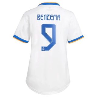 Real Madrid Benzema 9 Hemma tröja Dam 2021-2022 – fotbollströjor