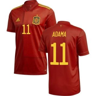 matchtröjor fotboll Spanien Adama 11 Hemma tröja 2021 – Kortärmad