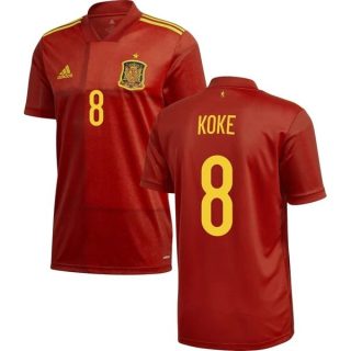 matchtröjor fotboll Spanien Koke 8 Hemma tröja 2021 – Kortärmad