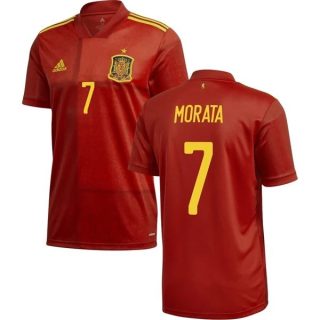matchtröjor fotboll Spanien Morata 7 Hemma tröja 2021 – Kortärmad
