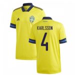 matchtröjor fotboll Sverige Karlsson 4 Hemma tröja 2021 – Kortärmad