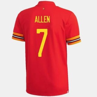 matchtröjor fotboll Wales Allen 7 Hemma tröja 2021 – Kortärmad