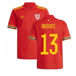 matchtröjor fotboll Wales Brooks 13 Hemma tröja 2021 – Kortärmad