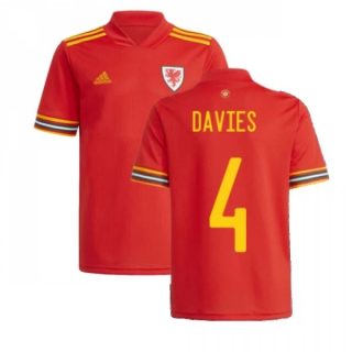 matchtröjor fotboll Wales Davies 4 Hemma tröja 2021 – Kortärmad