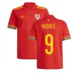 matchtröjor fotboll Wales Hughes 9 Hemma tröja 2021 – Kortärmad