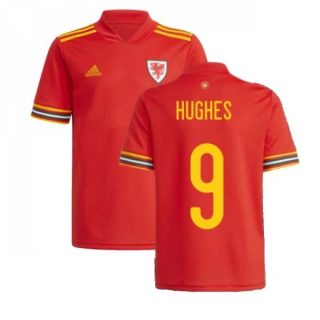 matchtröjor fotboll Wales Hughes 9 Hemma tröja 2021 – Kortärmad
