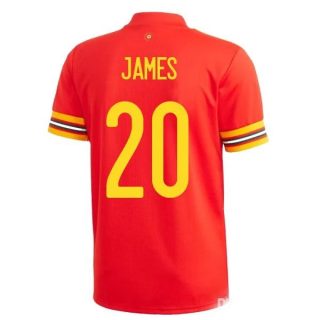 matchtröjor fotboll Wales James 20 Hemma tröja 2021 – Kortärmad